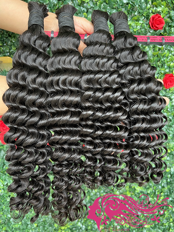 Csqueen Raw hair Burmese Curly Bulk Hair No Weft Human Hair